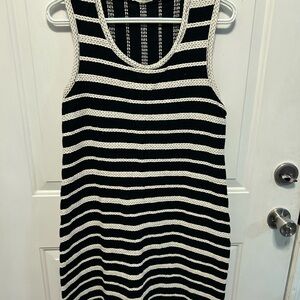 Max Studio Black and White Striped Dress